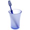 Round Toothbrush Holder Made From Thermoplastic Resins in Blue Finish
